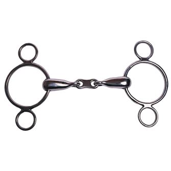 Korsteel Stainless Steel French Link 2 Ring Dutch Gag Bit