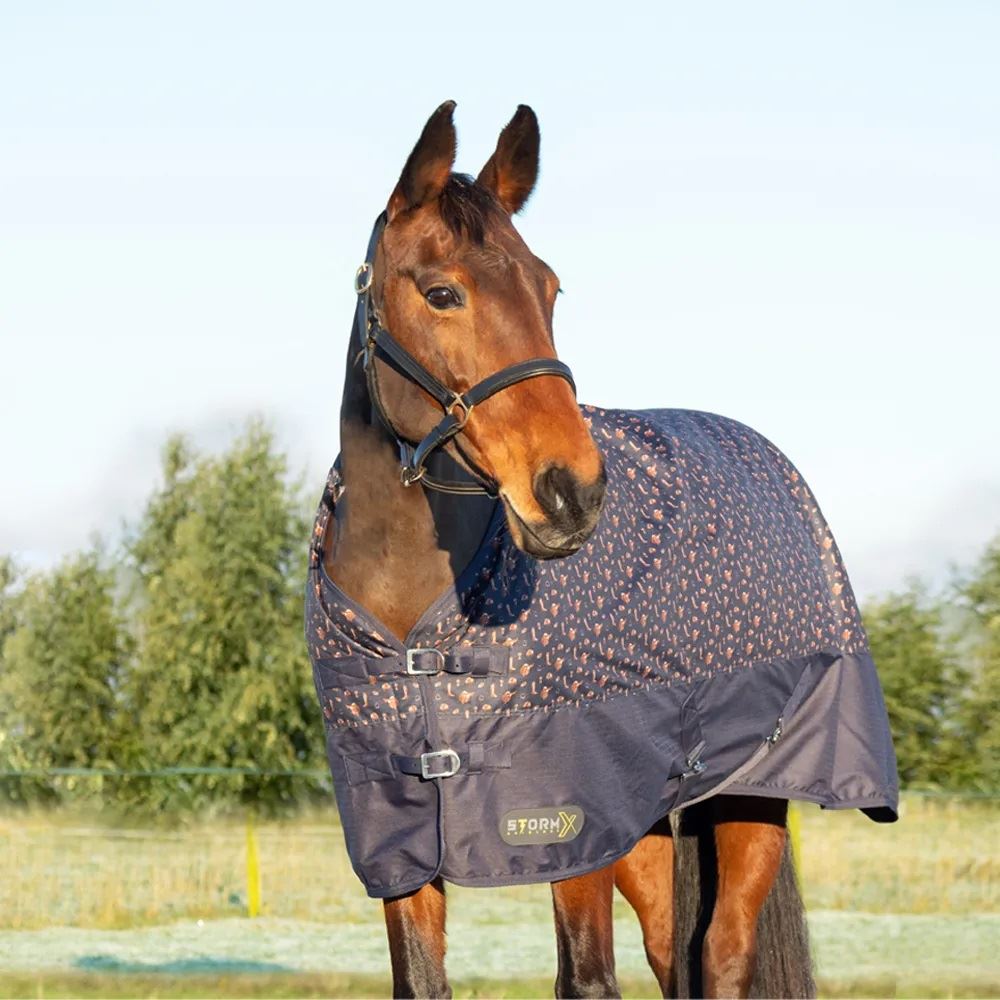 Hy Equestrian StormX Original Country 100 Turnout Rug (Navy)