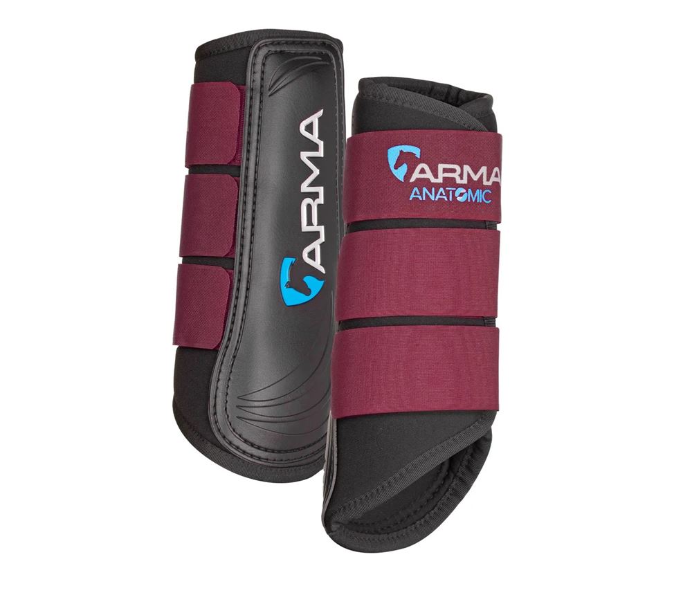 Shires ARMA Neoprene Brushing Boots (Black Cherry)