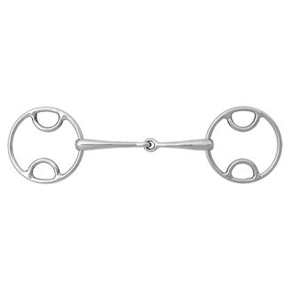 Korsteel Stainless Steel Jointed Beval Loose Ring Snaffle Bit