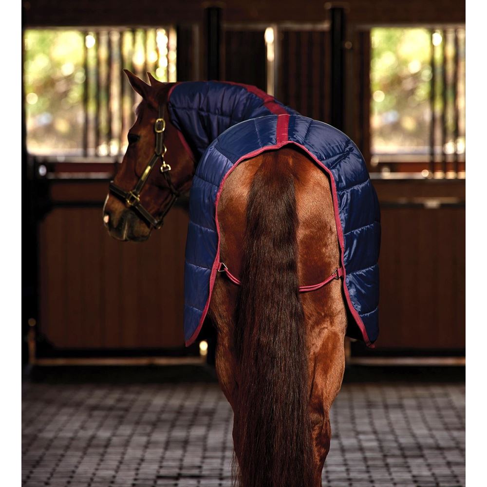 Weatherbeeta Comfitec 210D Channel Quilt Stable Combo - 220g (Navy/Burgundy)