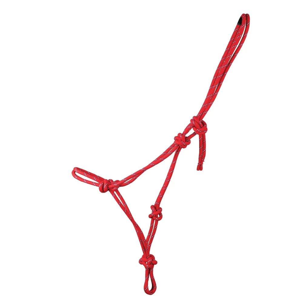 Hy Equestrian Rope Halter (Red)