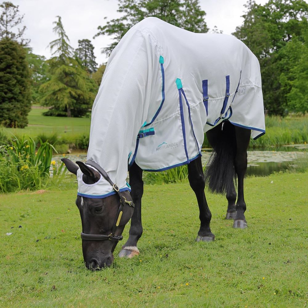 Shires Highlander Plus Sweet Itch Combo Fly Rug (White)