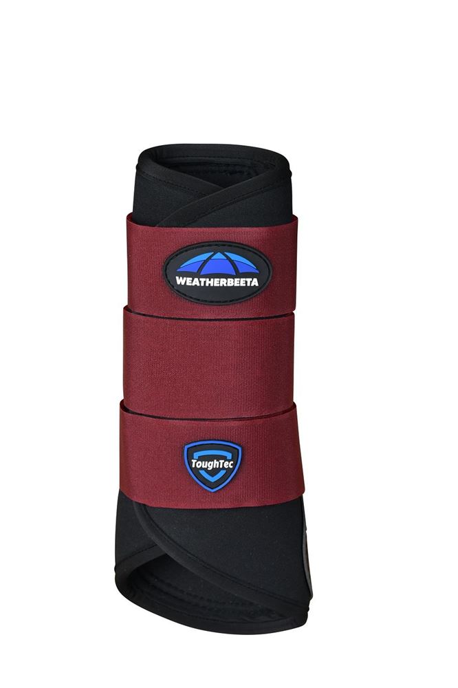 Weatherbeeta Tough-Tec Prime Brushing Boots (Black/Burgundy)
