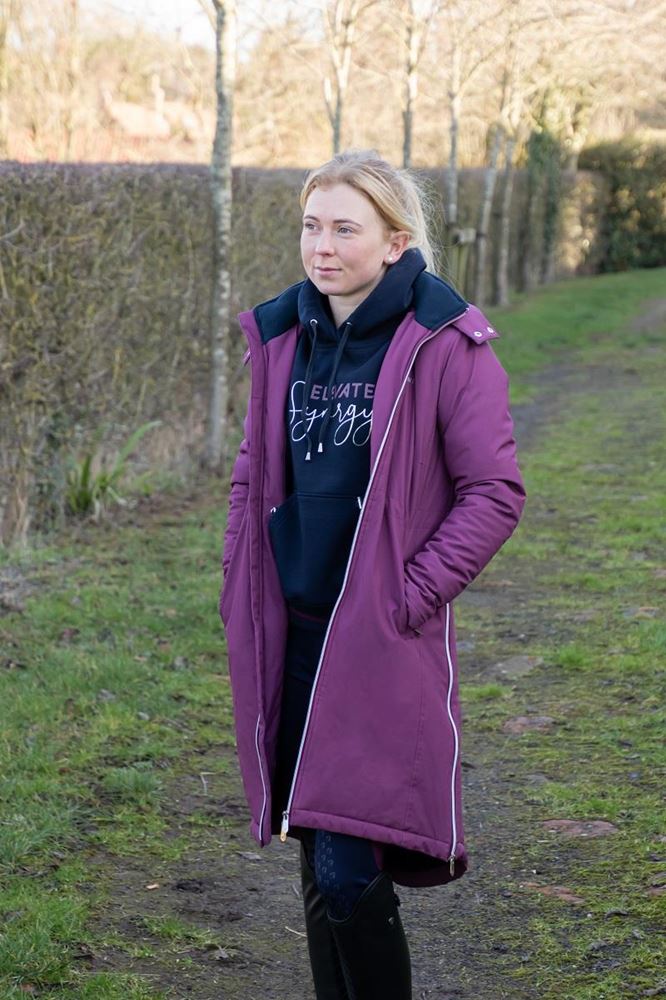 Hy Equestrian Synergy Guard Waterproof Coat (Fig/Navy)