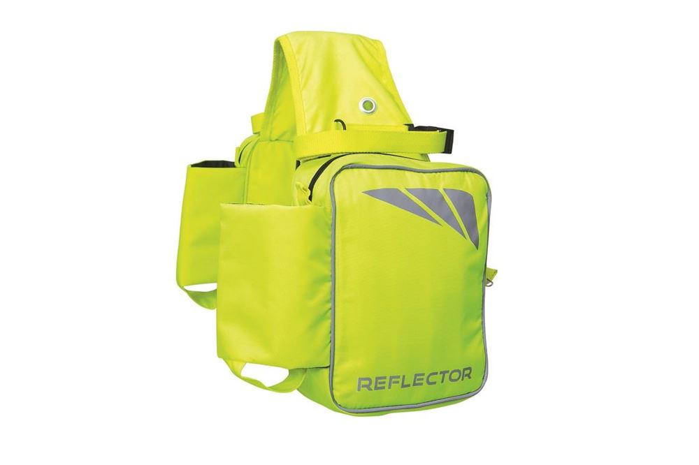 Hy Equestrian Reflector Saddle Pannier (Yellow)