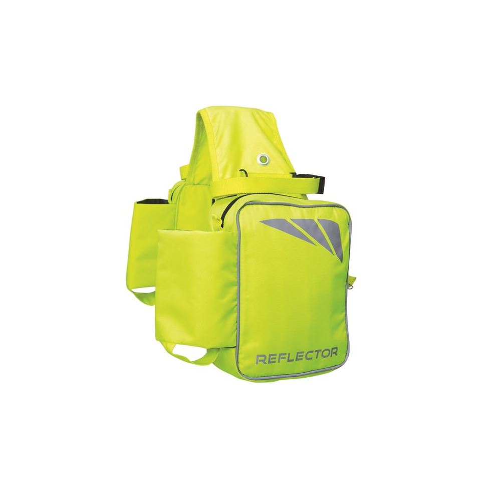 Hy Equestrian Reflector Saddle Pannier (Yellow)