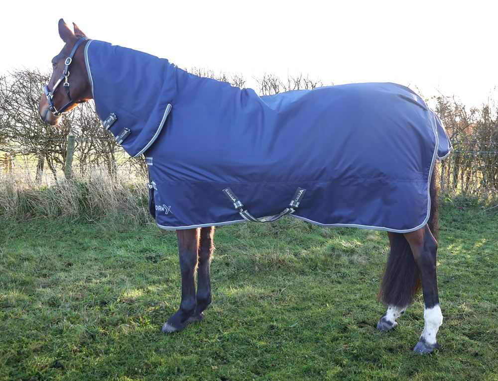 Hy Equestrian StormX Empra 100g Combi Turnout Rug (Navy)