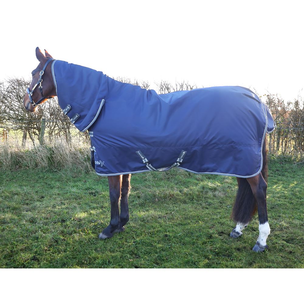 Hy Equestrian StormX Empra 100g Combi Turnout Rug (Navy)