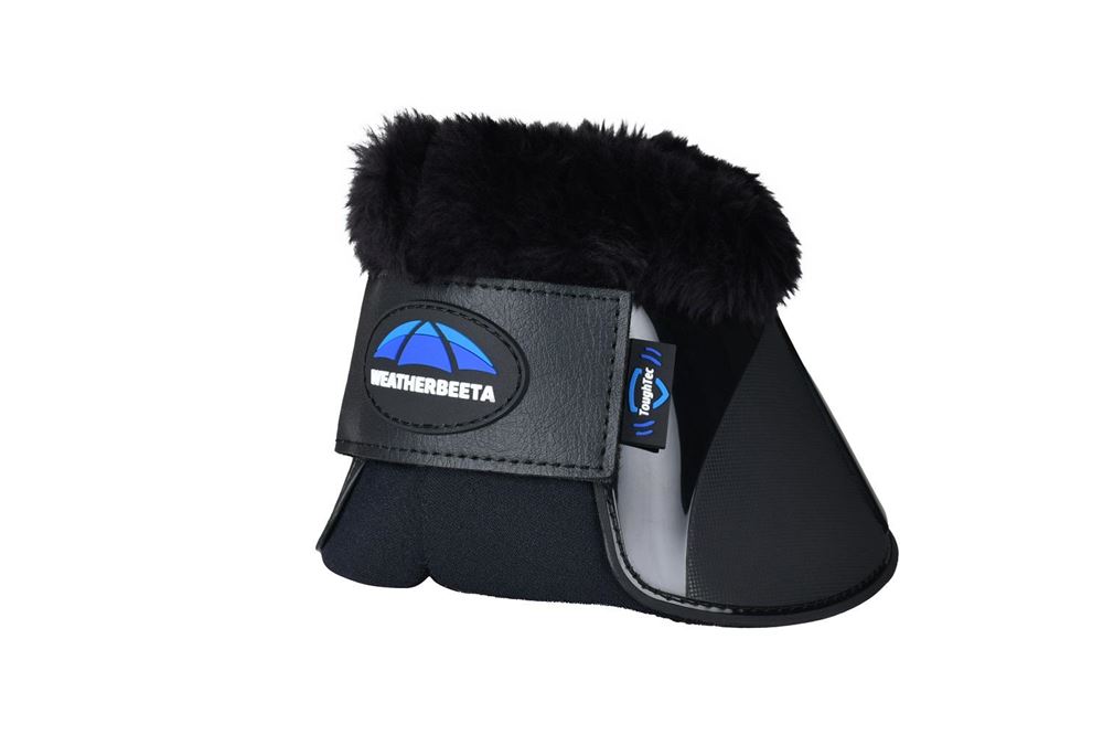 Weatherbeeta Tough-Tec Impact Fleece Trim Bell Boot (Black)