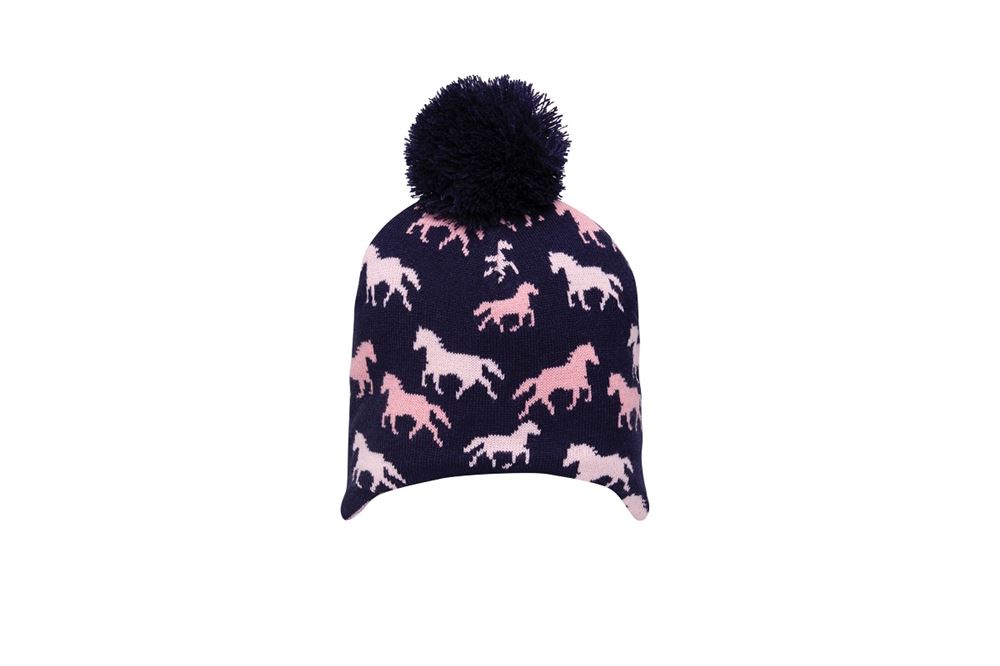 Hy Equestrian Flaine Children's Hat and Headband Set (Navy/Pink)