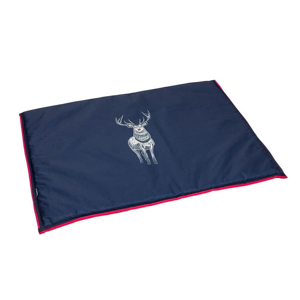 House of Paws Stag Water Resistant Reversible Boot Mat - S/M (Navy)