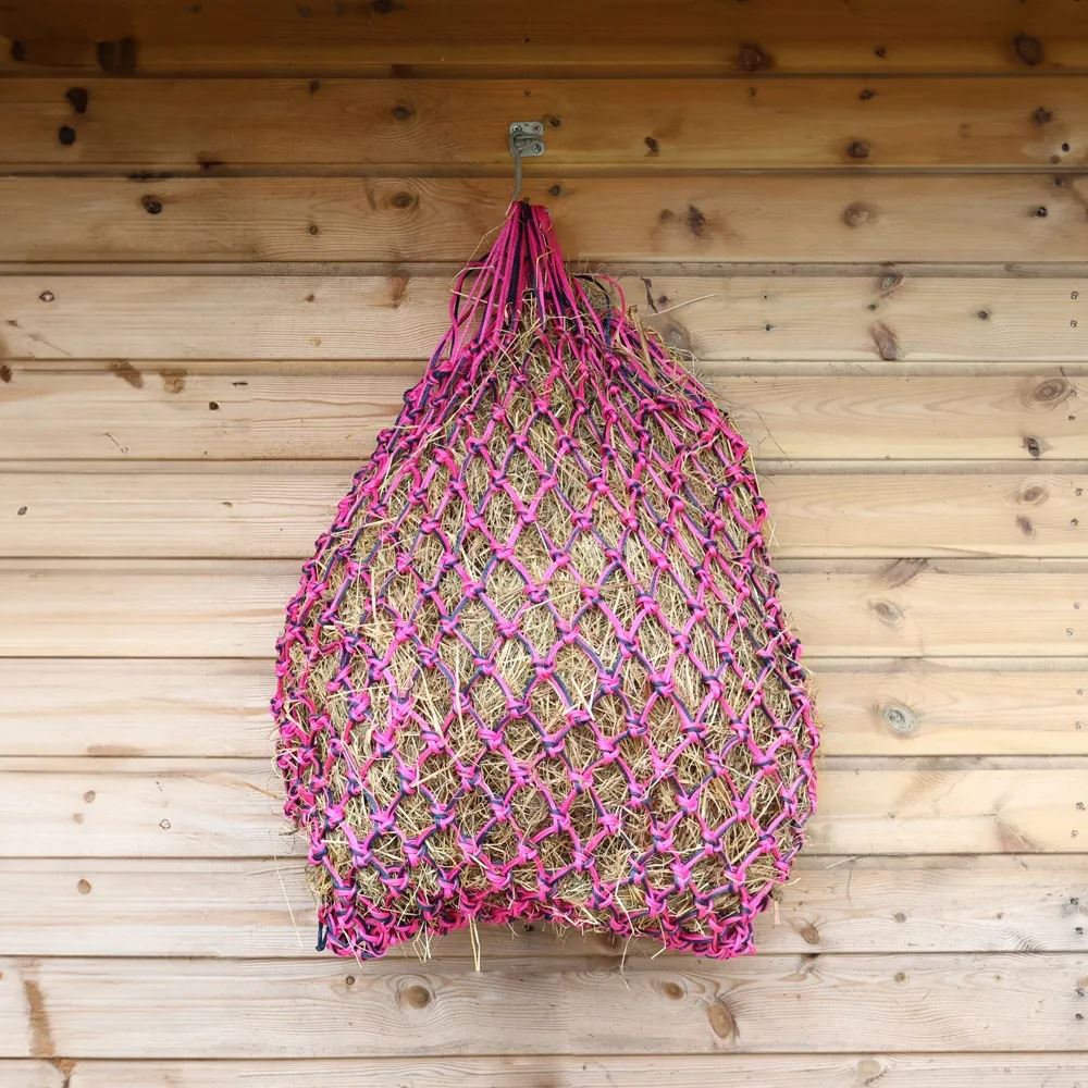 Hy Equestrian Slow Flow Elite Haynet (Navy/Dark Pink/Light Pink)