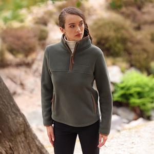 Shires Aubrion Core Ladies Half Zip Fleece (Green)