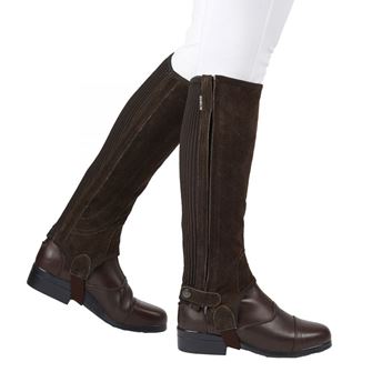 Dublin Childs Suede Half Chaps (Brown)
