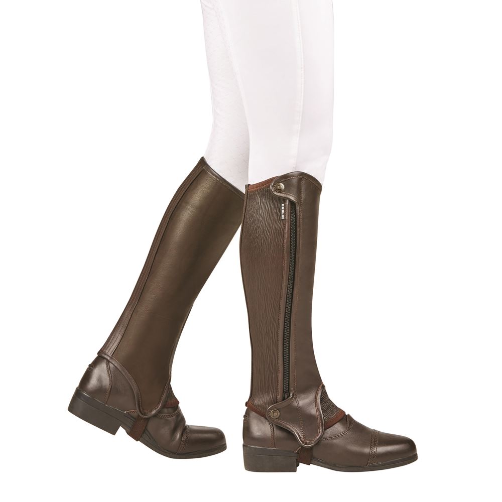 Dublin Adults Evolution Rear Zip Half Chaps