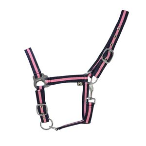 Hy Two-Tone Head Collar (Navy/Baby Pink)