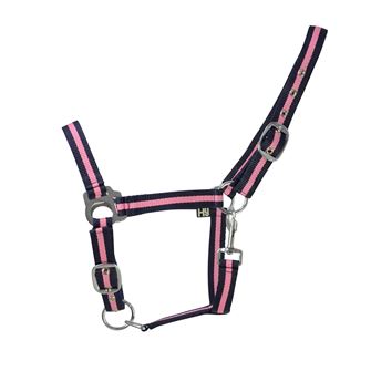 Hy Two-Tone Head Collar (Navy/Baby Pink)
