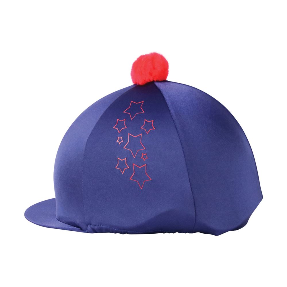 Hy Equestrian Stella Hat Cover (Navy/Red)
