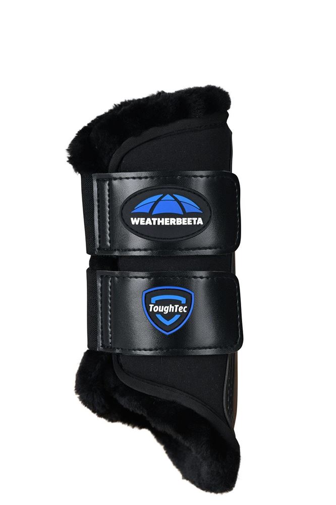 Weatherbeeta Tough-Tec Comfy Fleece Brushing Boots (Black)
