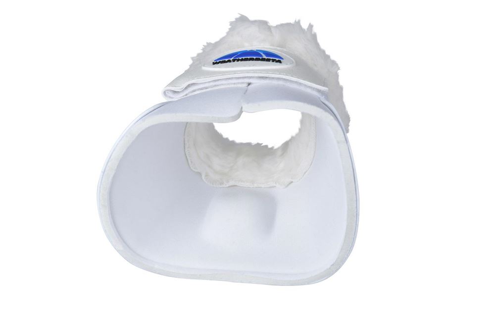 Weatherbeeta Tough-Tec Impact Fleece Trim Bell Boot (White)