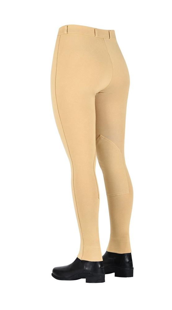 Saxon Warm Up Zip Front Ladies Jodhpurs (Beige)