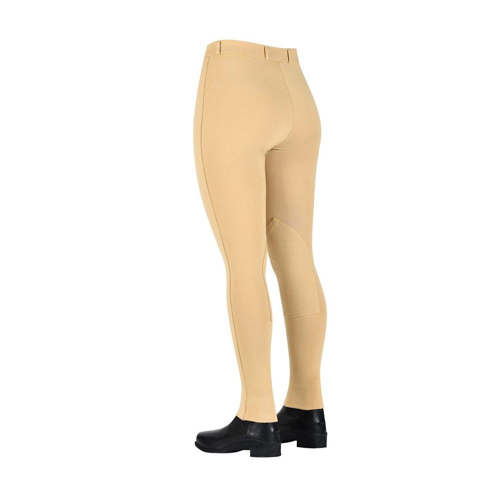 Saxon Warm Up Zip Front Ladies Jodhpurs (Beige)