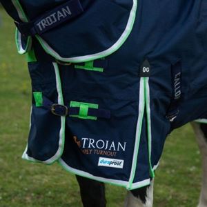 Gallop Trojan DURAPROOF Lightweight Combo Turnout Rug - 0g (Navy/Green)