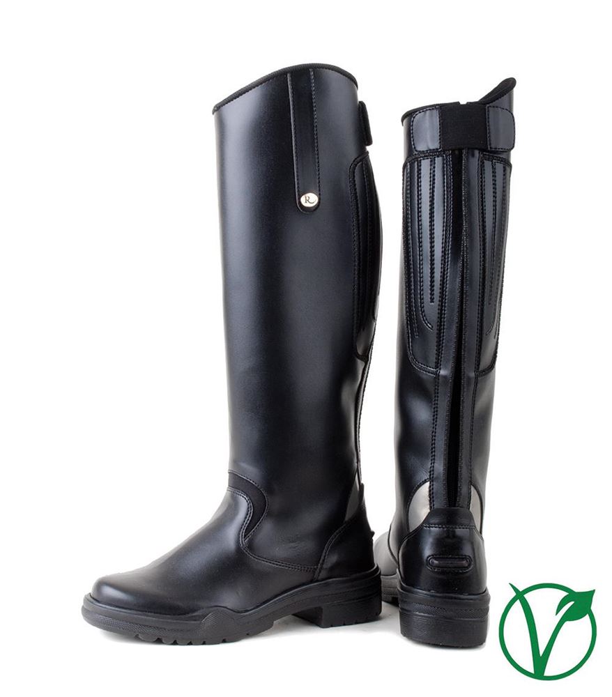 Rhinegold Nebraska Ladies Synthetic Long Riding Boots (Black)
