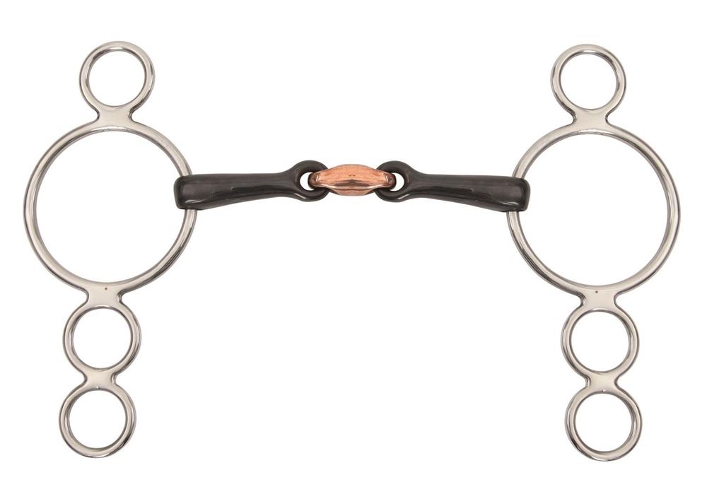 Shires Sweet Iron Three Ring Dutch Gag with Lozenge