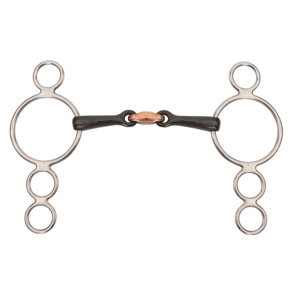 Shires Sweet Iron Three Ring Dutch Gag with Lozenge