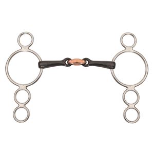 Shires Sweet Iron Three Ring Dutch Gag with Lozenge