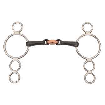 Shires Sweet Iron Three Ring Dutch Gag with Lozenge