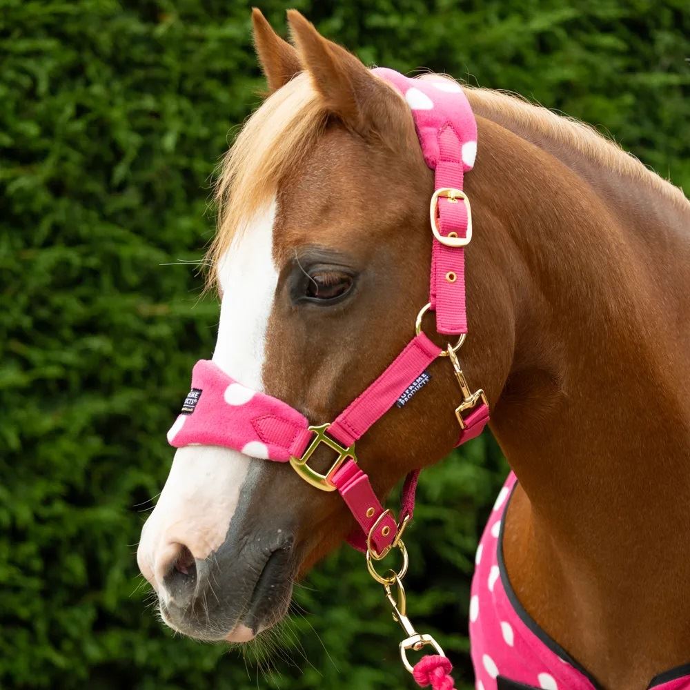 Supreme Products Dotty Fleece Head Collar & Lead Rope (Paradise Pink)