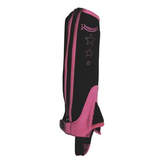 Rhinegold Children’s Synthetic Half Chaps (Pink)
