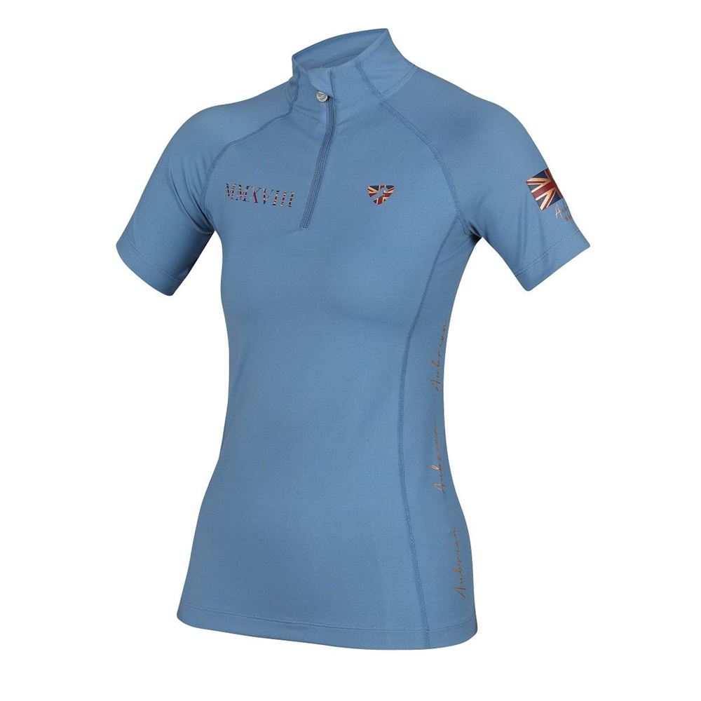 Shires Aubrion Team Short Sleeve Base Layer (Steel)