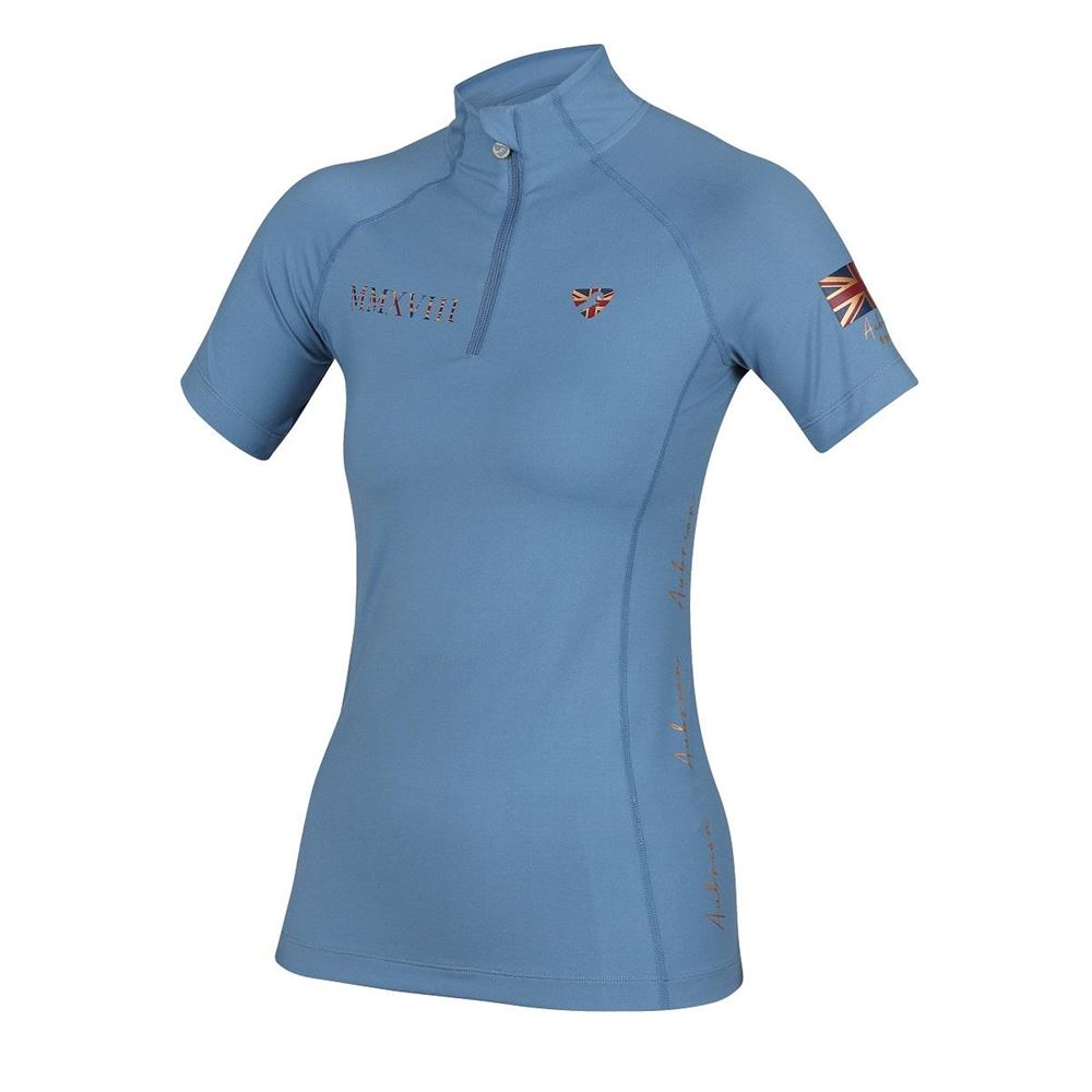 Shires Aubrion Team Short Sleeve Base Layer (Steel)