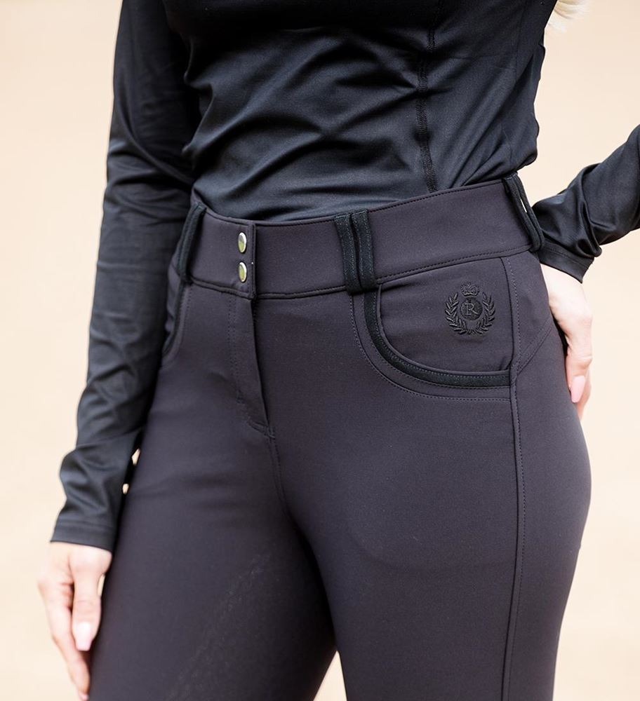 Rhinegold Ladies Pro-Stretch Breeches (Black)