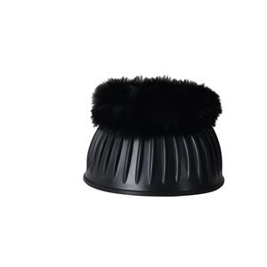 Weatherbeeta Tough-Tec Prime Fleece Trim Rubber Bell Boots (Black/Burgundy)