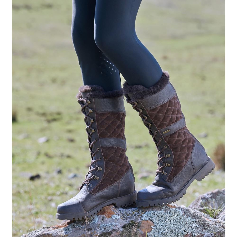 Dublin Yukon Country Quilted Boots (Chocolate Brown)