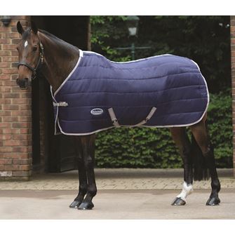 Weatherbeeta ComFiTec 210D Channel Quilt Standard Neck Medium Stable Rug (4'3" Navy/Silver/Red) *Clearance*