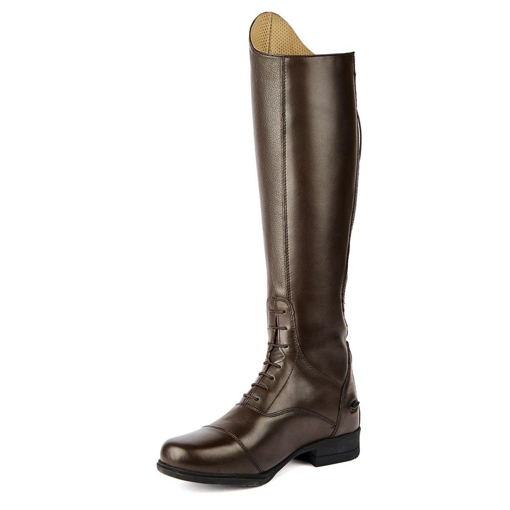 Shires Moretta Gianna Leather Riding Boots - Regular Height (Brown)