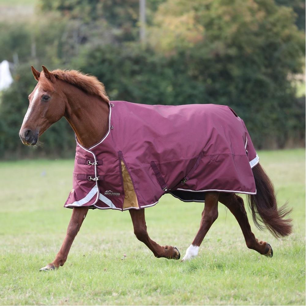 Shires Highlander Plus 100 Turnout Rug (Maroon)