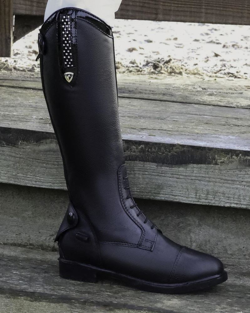 Hy Equestrian Arnara Childrens Long Riding Boot (Black)