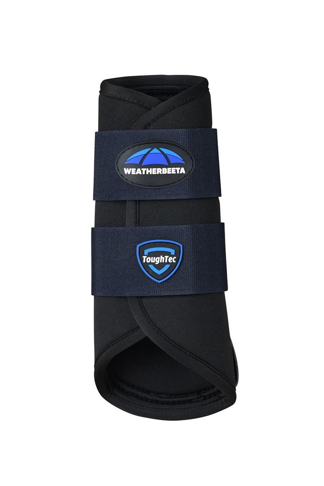 Weatherbeeta Tough-Tec Prime Brushing Boots (Black/Navy)