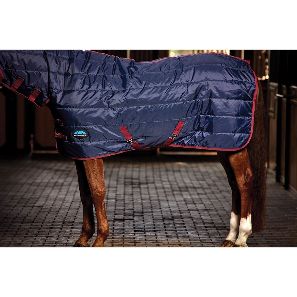 Weatherbeeta Comfitec 210D Channel Quilt Stable Combo - 100g (Navy/Burgundy)