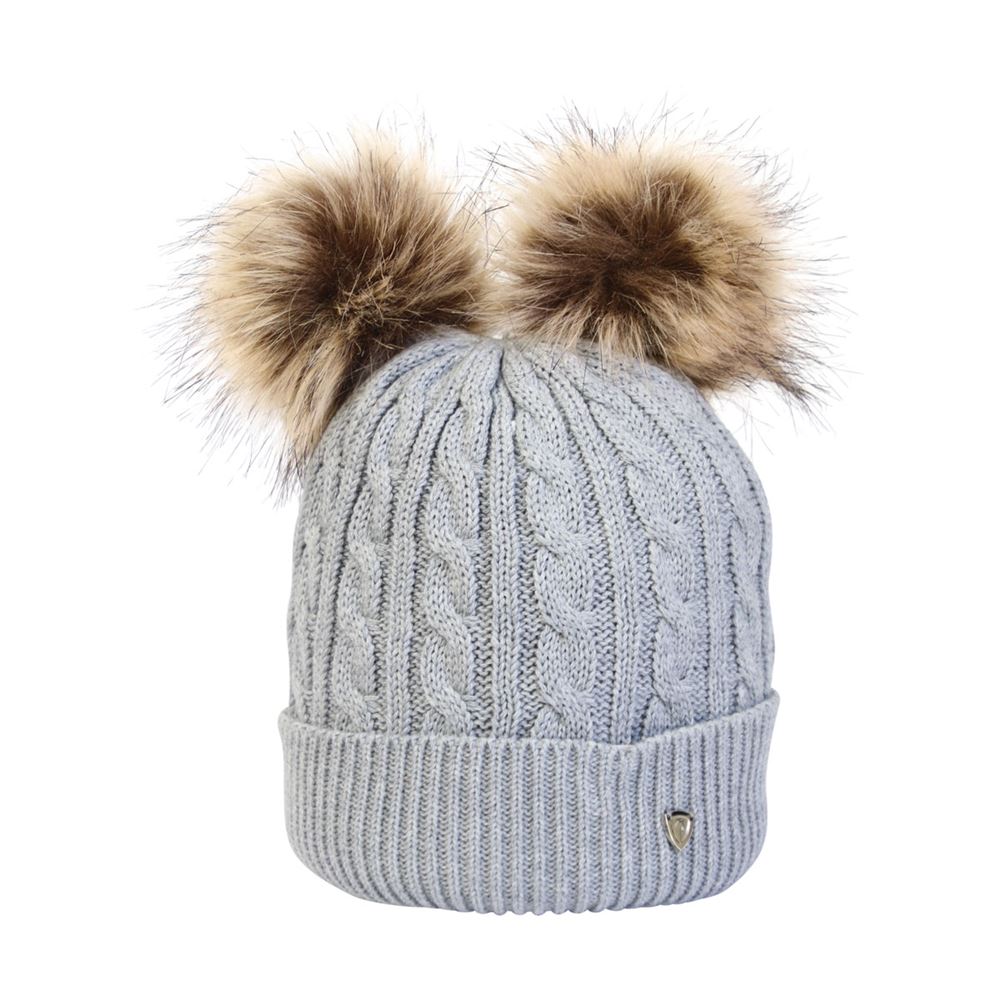 Hy Equestrian Morzine Children's Bobble Hat (Grey)