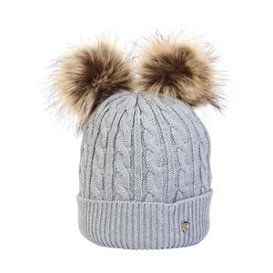 Hy Equestrian Morzine Children's Bobble Hat (Grey)