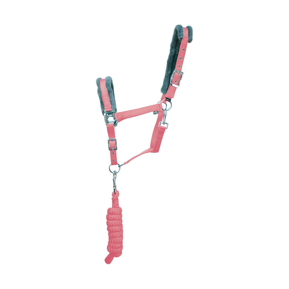 Hy Sport Active Head Collar & Lead Rope (Coral Rose)