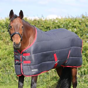 Hy Equestrian HYCONIC 250g Stable Rug (Charcoal/Red)